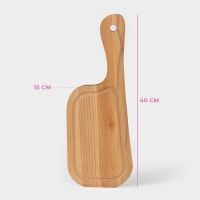 Доска разделочная для подачи и сервировки &laquo;Топор&raquo;, 40&times;15&times;1,6 см, бук