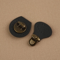 Застёжка для сумки, пришивная, 6 &times; 4 см, цвет чёрный/бронзовый