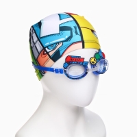 Набор детский &laquo;Мстители&raquo;, в комплекте шапка, очки для плавания, мешок