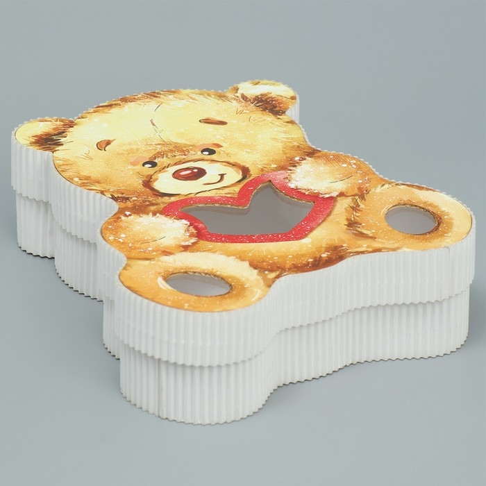 Коробка подарочная, кондитерская упаковка, «Медвежонок», 16,5х20х5 см Коробка подарочная, кондитерская упаковка, «Медвежонок», 16,5х20х5 см