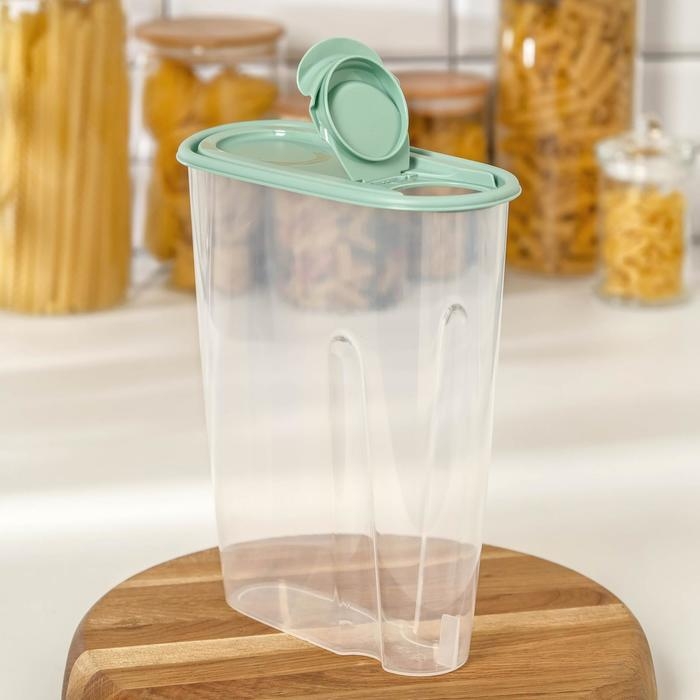 Ёмкость для сыпучих продуктов, 2.1 л, цвет фисташковый Ёмкость для сыпучих продуктов, 2.1 л, цвет фисташковый