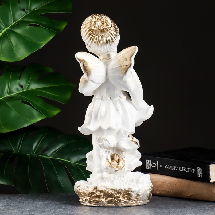 Фигура Фигура "Фея Флора" белая 38х17х16см