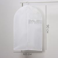 Чехол для одежды LaDо́m, ПВХ окно, плотный, 60×90 см, цвет белый Чехол для одежды LaDо́m, ПВХ окно, плотный, 60×90 см, цвет белый