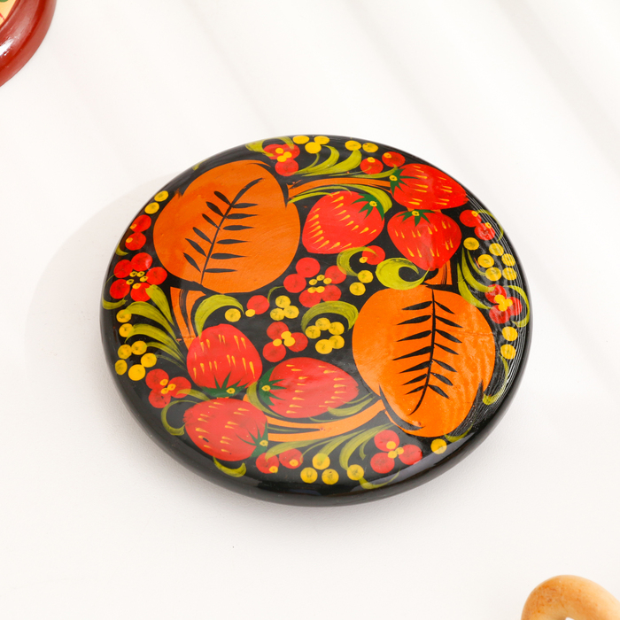 Коробка «Ягодка», большая, 13×7 см, хохлома Коробка «Ягодка», большая, 13×7 см, хохлома