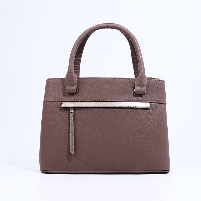 Сумка-тоут Сумка-тоут "Оливи" на молнии, цвет коричневый