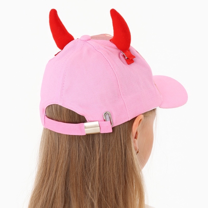 Кепка детская для девочки &laquo;Чертенок&raquo; аниме с заколками, р-р 52-54 5-7 лет