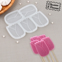 Силиконовый молд для леденцов и шоколада «Тюльпан», 5,5×4,5 см, цвет прозрачный Силиконовый молд для леденцов и шоколада «Тюльпан», 5,5×4,5 см, цвет прозрачный