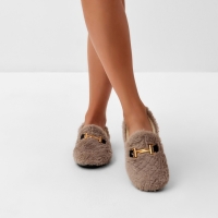 Тапочки женские размер 36, цвет бежевый