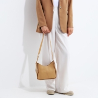 Сумка женская тоут на молнии, цвет бежевый Сумка женская тоут на молнии, цвет бежевый