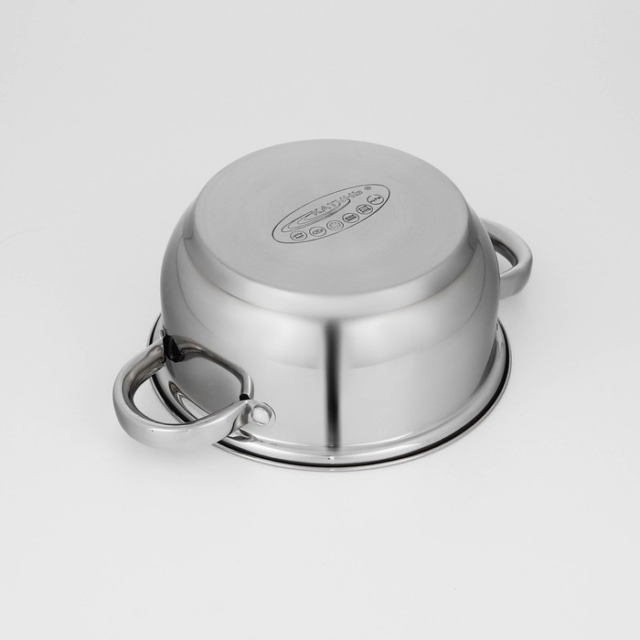 Набор кастрюль &laquo;Гретта&raquo;, 2 предмета: 2,2; 4,2 л, капсульное дно, индукция