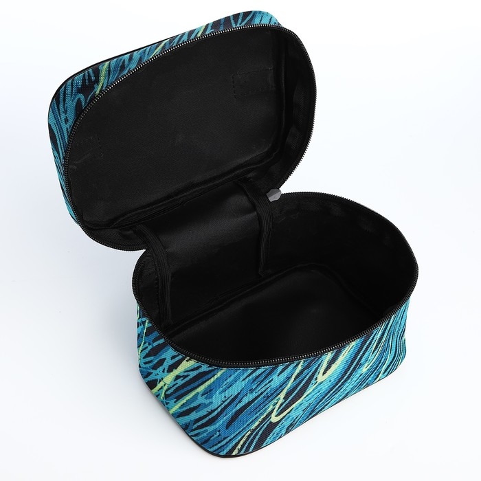 Косметичка на молнии, цвет голубой/чёрный Косметичка на молнии, цвет голубой/чёрный