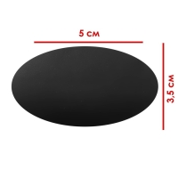 Меловые ценники &laquo;Овал&raquo; самоклеящиеся, цвет чёрный, набор 5 листов 3,5&times;5 см