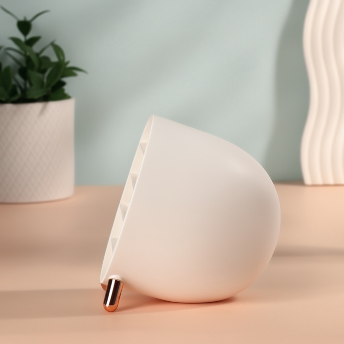 Органайзер для хранения косметики &laquo;Пухлик&raquo;, 5 секций, 14.5&times;10.8&times;12.5 см, цвет розовое золото, белый