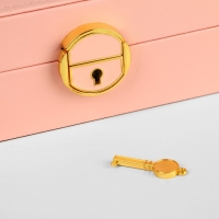 Подставка для украшений «Шкатулка» 1 ярус, 17×23×6,5 см, цвет розовый Подставка для украшений «Шкатулка» 1 ярус, 17×23×6,5 см, цвет розовый