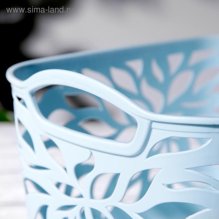 Корзина для хранения &laquo;Листья&raquo;, пластик, 29,5&times;21,5&times;16 см, цвет МИКС