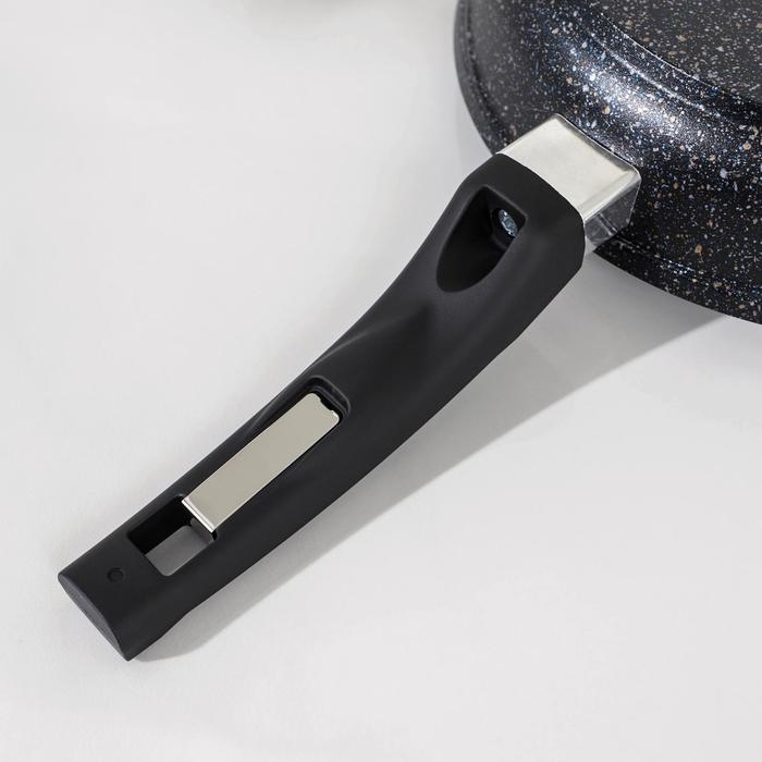 Сковорода &laquo;Гранит Star&raquo;, d=22 см, пластиковая ручка, антипригарное покрытие, тёмно-синий