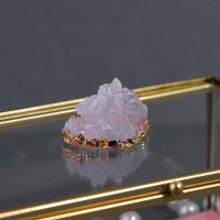 Органайзер для хранения &laquo;Кристалл&raquo;, с крышкой, стеклянный, 1 секция, 17 &times; 11,5 &times; 10 см, цвет прозрачный/медный/розовый