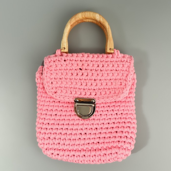 Ручки для сумки деревянные, с полукольцами, 10,3 × 8 см, 2 шт, цвет бежевый/золотой Ручки для сумки деревянные, с полукольцами, 10,3 × 8 см, 2 шт, цвет бежевый/золотой