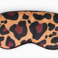 Маска шелковая для сна &laquo;Лео&raquo;, 20 х 9 см, цвет коричневый