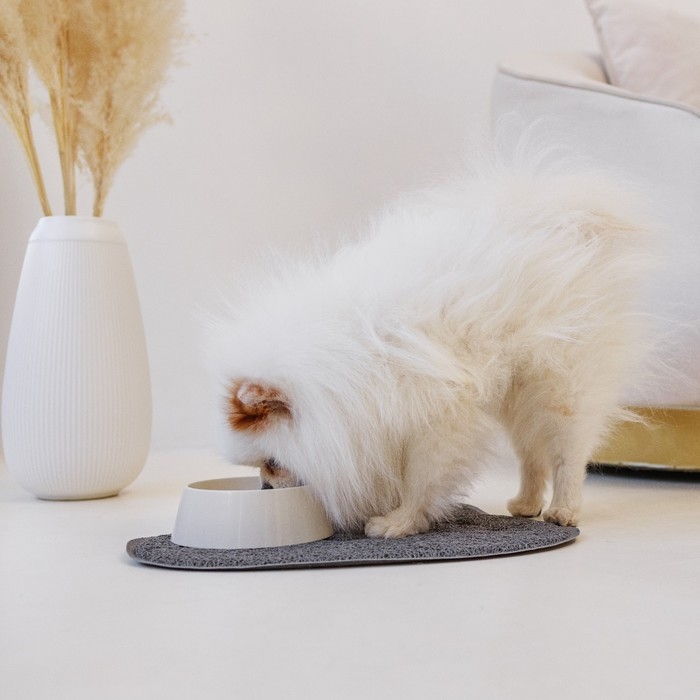 Коврик универсальный под миску и лоток &laquo;Мордочка&raquo;, 30х40 см, серый