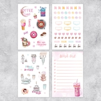 Наклейки детские в стикербуке &laquo;Сладкий&raquo;, 8 листов, 14 х 21 см