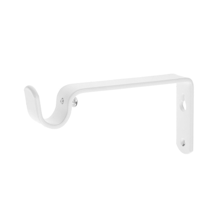 Кронштейн для карниза D20 однорядный 12 см, белый Кронштейн для карниза D20 однорядный 12 см, белый