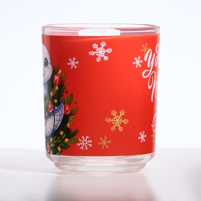 Новый год. Кружка стеклянная &laquo;Удачного Нового Года&raquo;, 200 мл