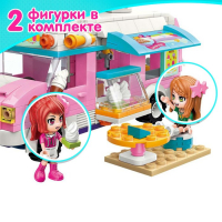 Конструктор Девчонки &laquo;Фургон кафе-мороженое&raquo;, 2 минифигуры и 388 деталей