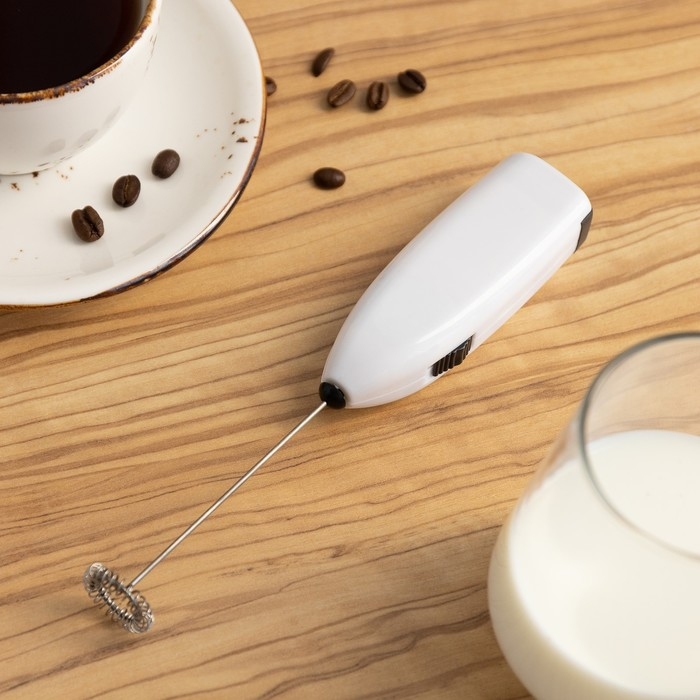 Капучинатор погружной Luazon LMR-07, от 2АА не в компл., цвет белый Капучинатор погружной Luazon LMR-07, от 2АА не в компл., цвет белый