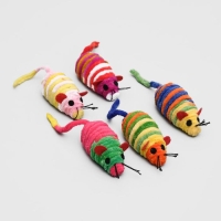 Мышь-погремушка махровая, 7 см, микс цветов Мышь-погремушка махровая, 7 см, микс цветов