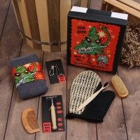 Набор подарочный "Крутая ёлка" полотенце и акс (7 предм)