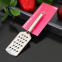 Тёрка для сыра с ручкой Доляна &laquo;Металлик&raquo;, 23&times;6 см, крупная, цвет серебристый