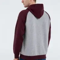 Толстовка унисекс Seattle серый меланж/бордовый, размер XL