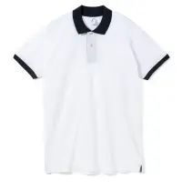 Рубашка поло Prince 190 белая с темно-синим , размер L