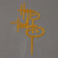 Топпер &laquo;С днём рождения&raquo;, цвет золото