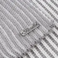 Шарф Nobilis, белый с серым Шарф Nobilis, белый с серым