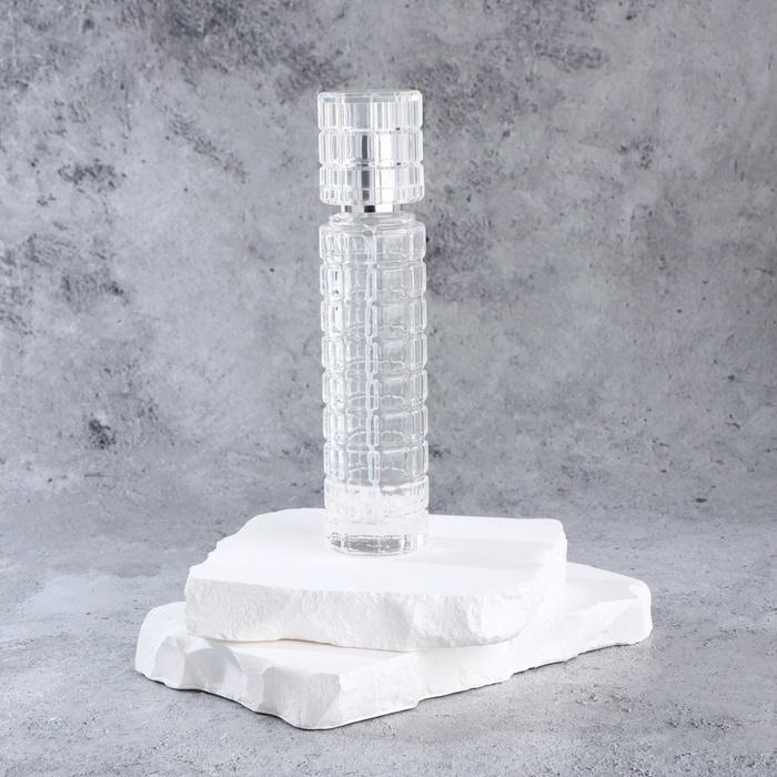 Флакон для парфюма, с распылителем, стеклянный, 30 мл, цвет прозрачный/серебристый Флакон для парфюма, с распылителем, стеклянный, 30 мл, цвет прозрачный/серебристый