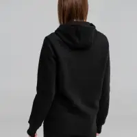 Толстовка на молнии с капюшоном унисекс King, черная, размер M