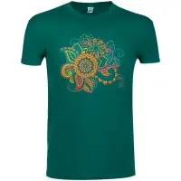 Футболка &laquo;Узор&raquo;, зеленая, размер L