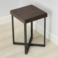 Табурет &laquo;Торонто&raquo;, 33&times;33&times;48 см, цвет каркаса графит, цвет сиденья серый