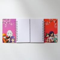 Двойной блокнот на гребне, мягкая обложка, размер 15х12см, 48 л &laquo;Аниме&raquo;