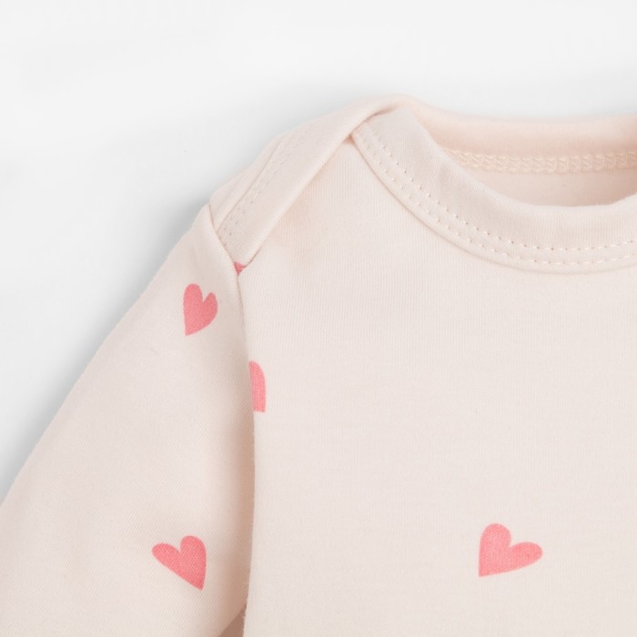 Боди с длинным рукавом в набивку Крошка Я «Зайчик», рост 86-92 см, цвет бежевый Боди с длинным рукавом в набивку Крошка Я «Зайчик», рост 86-92 см, цвет бежевый