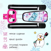 Снегокат &laquo;Тимка спорт 1+&raquo;, ТС1+/Б, цвет белый/чёрный/розовый