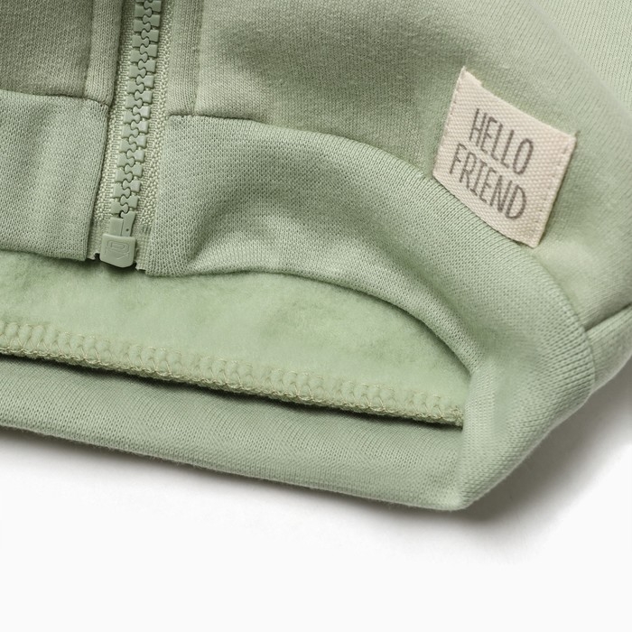 Костюм: толстовка и брюки Крошка Я Dino, рост 74-80, зеленый