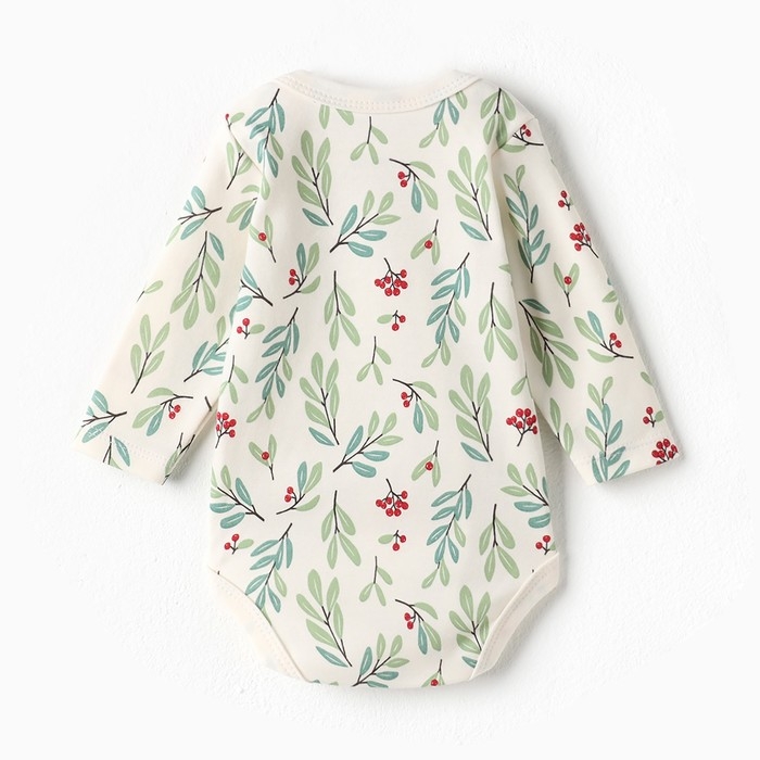 Боди Крошка Я "Christmas", рост 62-68 см, молочный