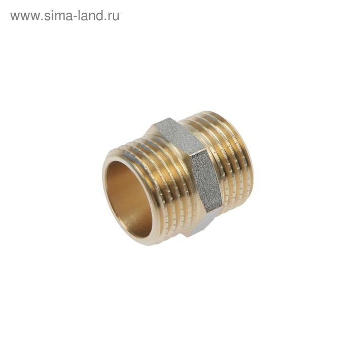 Ниппель "CTM", 1/2", наружная резьба, никелированная латунь