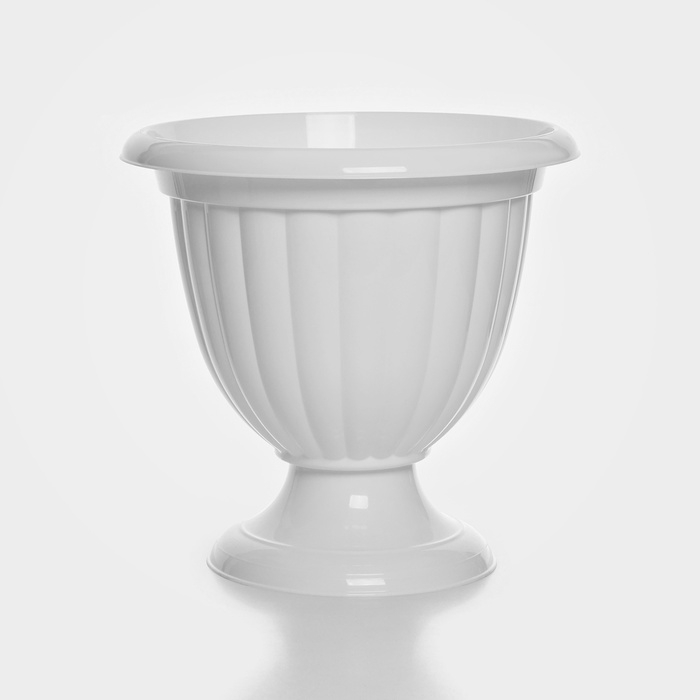 Кашпо уличное на ножке &laquo;Жасмин&raquo;, 9 л, цвет белый