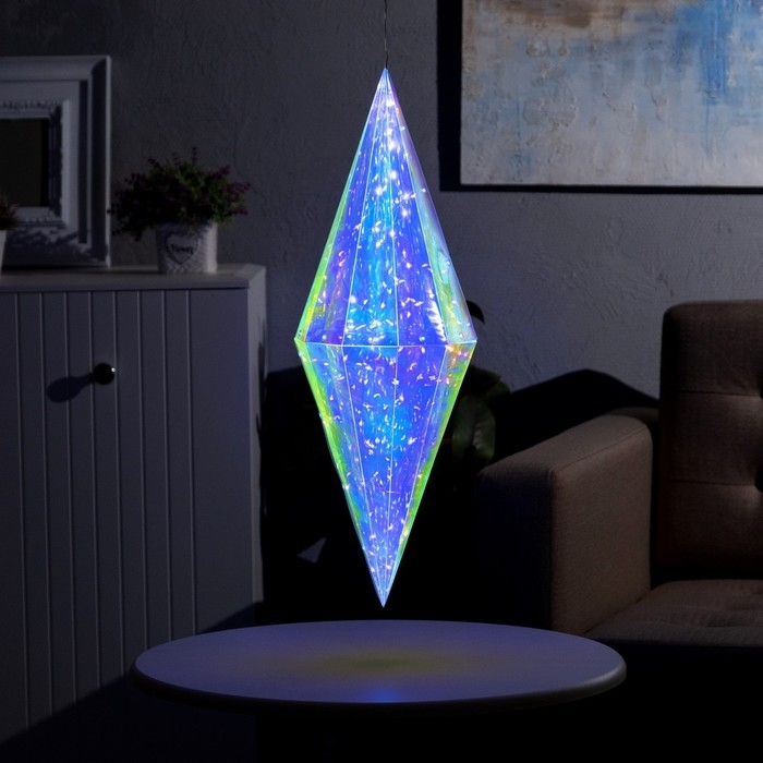 Светодиодная фигура «Кристалл» 18 × 60 × 18 см, пластик, 220 В, свечение белое Светодиодная фигура «Кристалл» 18 × 60 × 18 см, пластик, 220 В, свечение белое