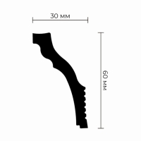 Потолочный плинтус для натяжных потолков R-65 30х60х2000мм Потолочный плинтус для натяжных потолков R-65 30х60х2000мм