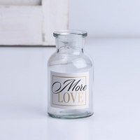 Ваза для цветов стекло &laquo;More love&raquo;, 125 мл.